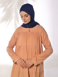 High Tiered Peach Abaya