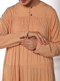 High Tiered Peach Abaya