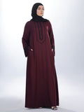 Geometrical Garnet Abaya