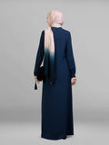 Tuck up-Navy Abaya