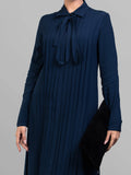 Tuck up-Navy Abaya