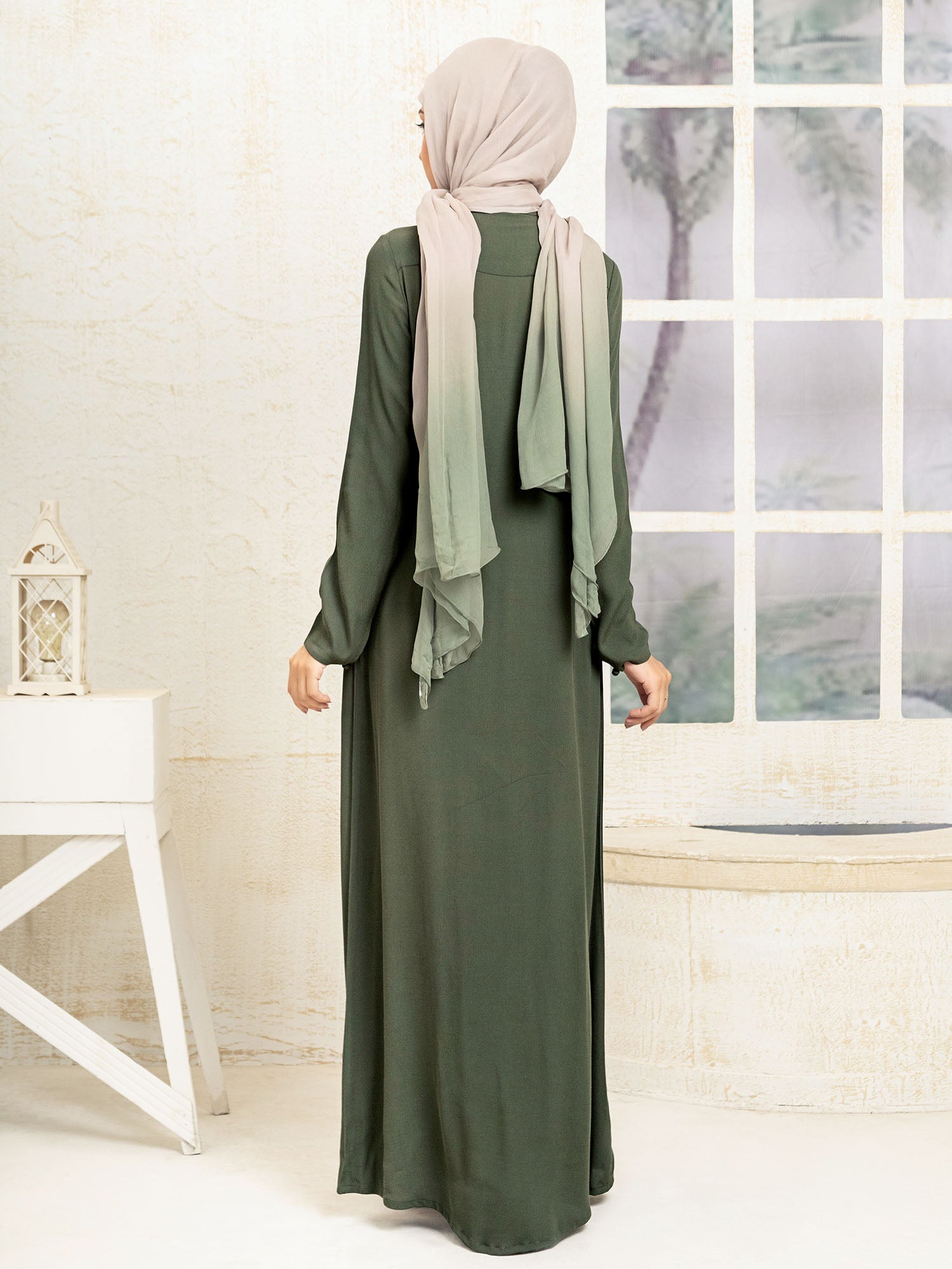 Abaya Tuck up-Olive