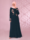 Ume Bloom Navy Abaya