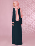 Ume Bloom Navy Abaya