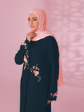 Ume Bloom Navy Abaya
