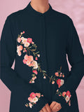 Ume Bloom Navy Abaya