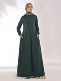 Abaya Timeless Green Polyester