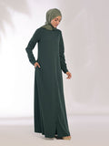 Abaya Timeless Green Polyester