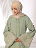 Abaya Stitched Blossoms