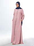 Pleat Up Pink Abaya