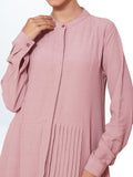 Pleat Up Pink Abaya