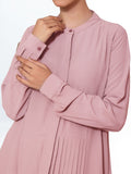 Pleat Up Pink Abaya