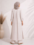 Breeze Line Dress — Stone Mist Abaya