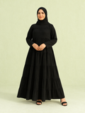 High Tiered Modesty Black Hajj & Umrah Abaya