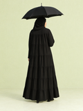 High Tiered Modesty Black Hajj & Umrah Abaya
