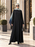 Flary Black Abaya