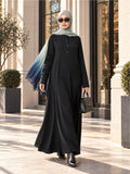 Flary Black Abaya