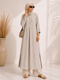 Breeze Line Dress — Silver Cloud Abaya