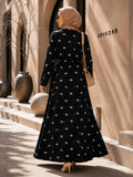 Brushstroke Print Abaya