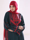 Crimson Najma Tatreez Abaya
