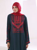 Crimson Najma Tatreez Abaya