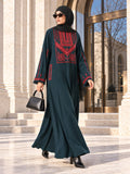 Crimson Najma Tetreez Abaya