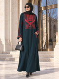 Crimson Najma Tetreez Abaya