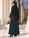 Crimson Najma Tetreez Abaya