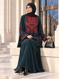 Crimson Najma Tetreez Abaya