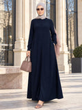 Dew Drops Navy Abaya