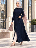 Dew Drops Navy Abaya