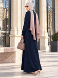 Dew Drops Navy Abaya