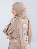 Expresso Bloom Fawn Silk Chiffon Scarves