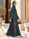 Falasteen Teal Abaya