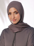 Flowing Grace-Rose Taupe Silk Chiffon Scarves