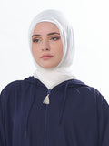 Nautical Hoodie White Silk Chiffon Scarves