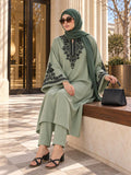 Olive Filigree Co-Ord Set