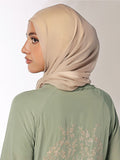 Stitched Blossoms Silk Chiffon Scarves