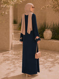 Ume Bloom Navy Abaya