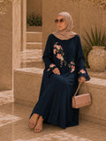 Ume Bloom Navy Abaya