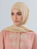 Weaves Geometry Beige Silk Chiffon Scarves