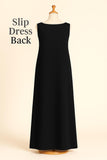 Sleeveless Slip Dress – Black
