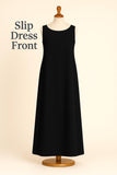 Sleeveless Slip Dress – Black