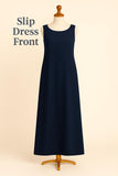 Sleeveless Slip Dress – Navy