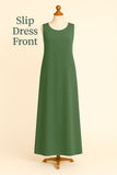 Sleeveless Slip Dress – Bottle Green