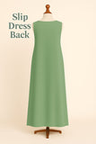 Sleeveless Slip Dress – Sage Green
