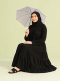High Tiered Modesty Black Hajj & Umrah Abaya